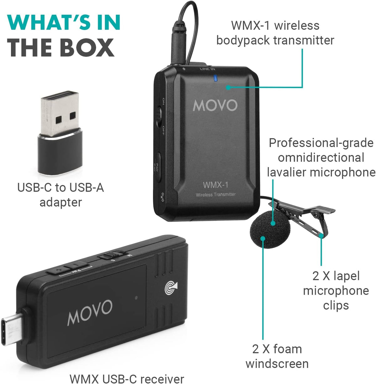 USB-C Wireless Lavalier Microphone Y548358