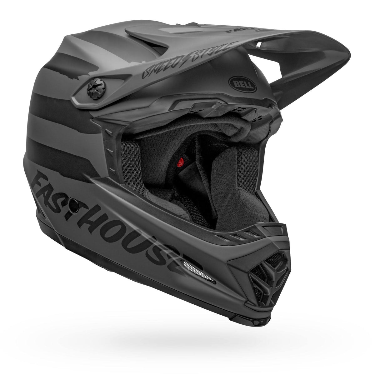 Matte Grey Black Full-9 Helmet Large W313