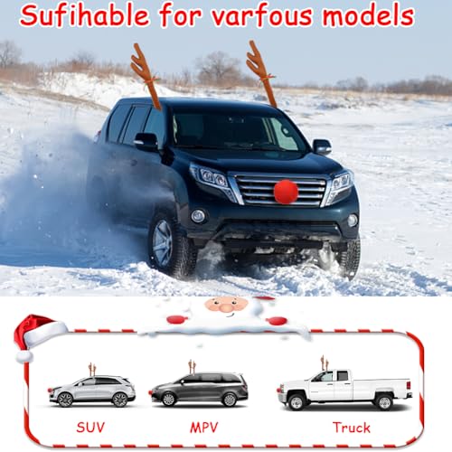 Reindeer Antlers & Nose Christmas Car Decorations M35013