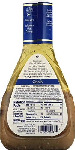 Greek Dressing with Feta Cheese & Black Olives 16 FL OZ (Pack of 6) R12102