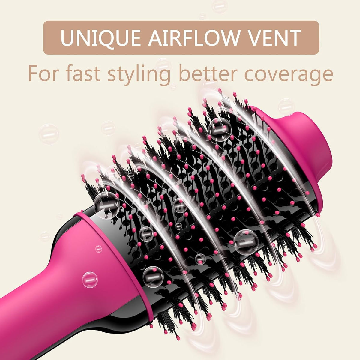 4 in 1 Hot Air Brush with Ceramic Titanium Barrel E622