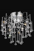 6 Light Chrome Flush Mount F6665