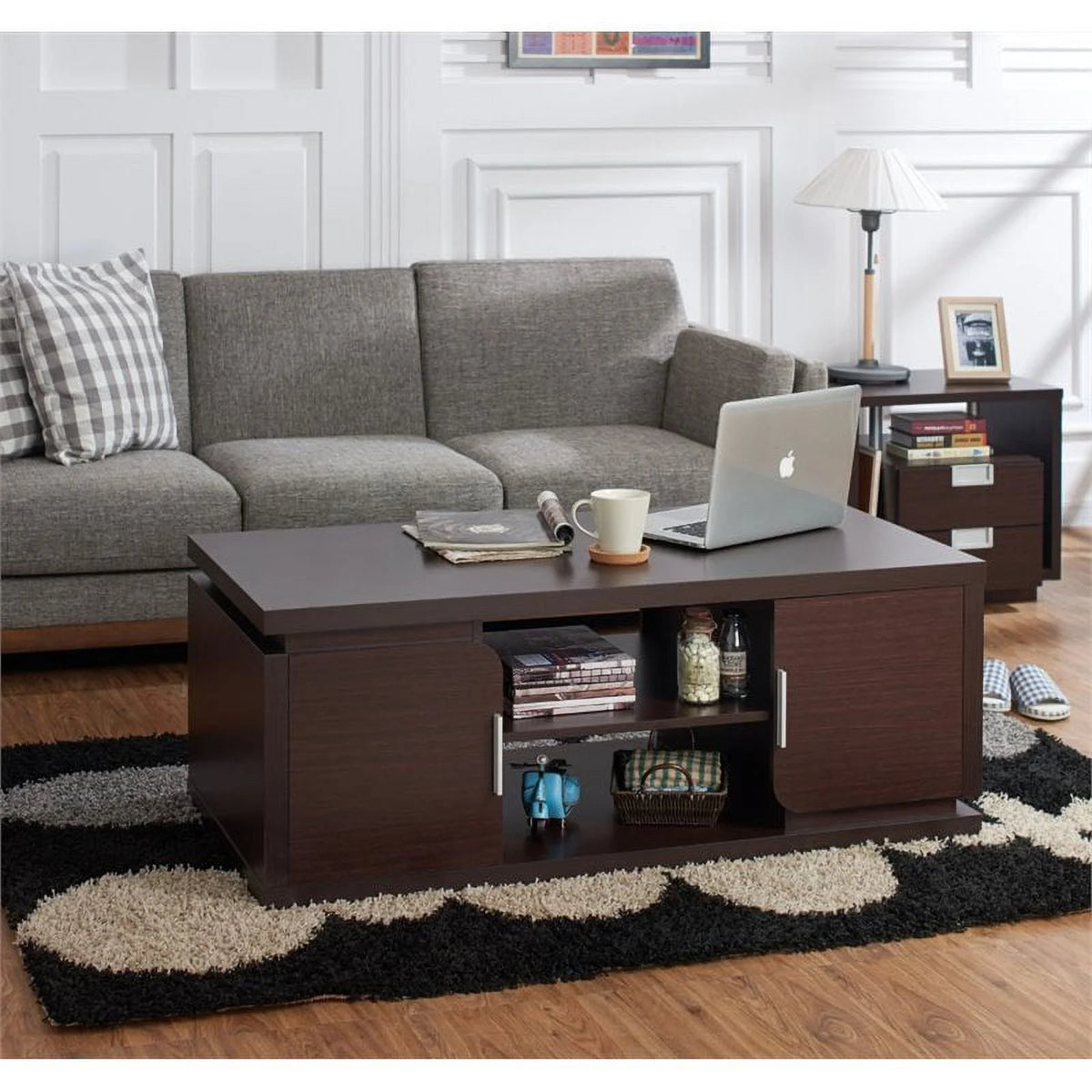 Wood Coffee Table in Walnut W104