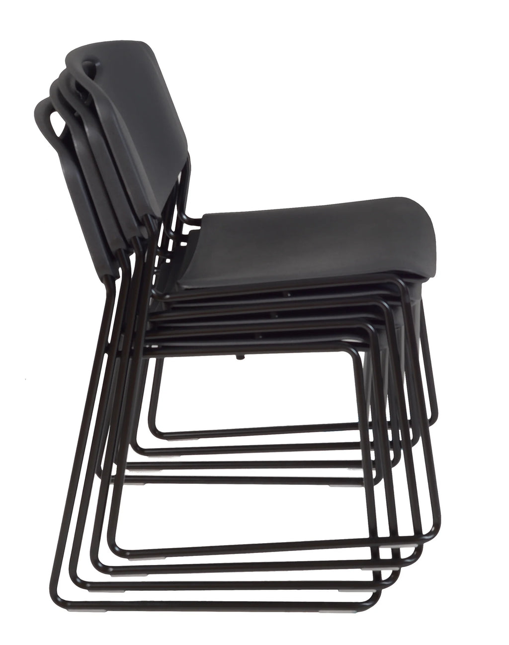 Black 4 Pack Stackable Armless Chair H60092