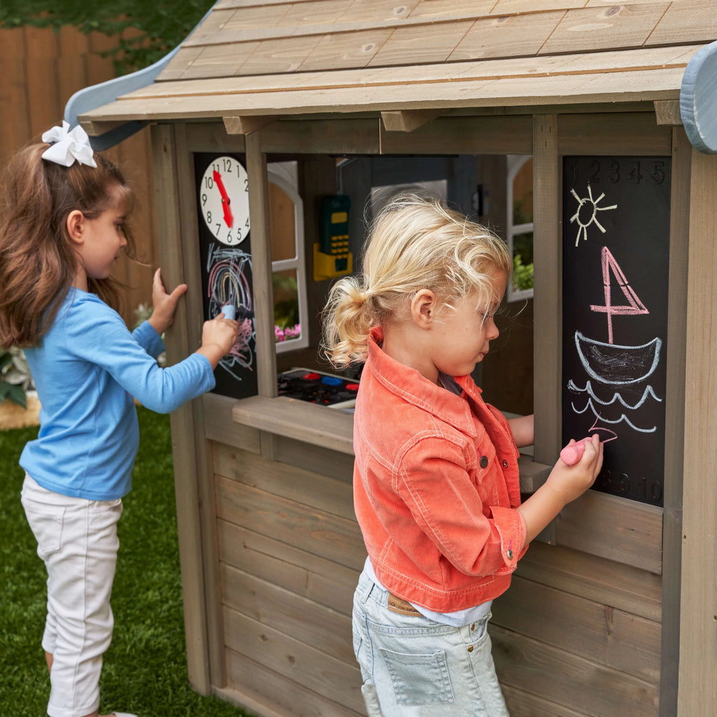 Wooden Outdoor Playhouse with Kitchen S227