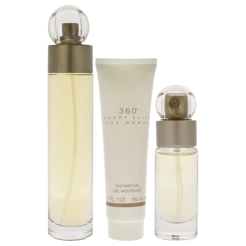 3 Pc Gift Set 3.4oz EDT Spray 0.25oz EDT Spray 3oz Shower Gel A2613