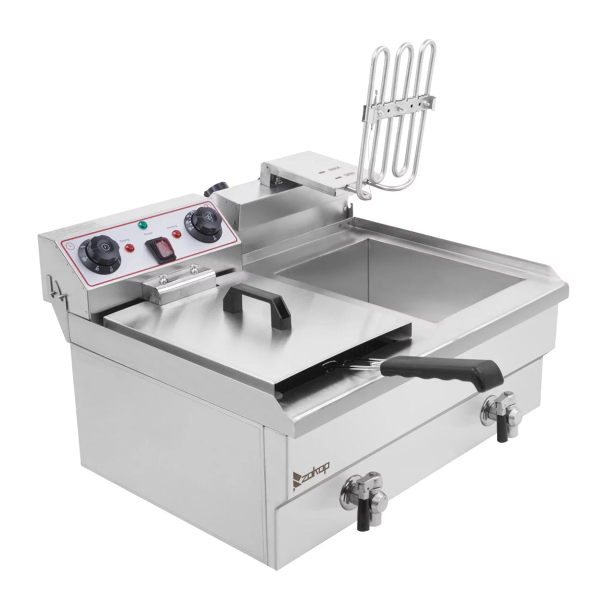 16L Stainless Steel Double Tank Deep Fryer 3400W I459