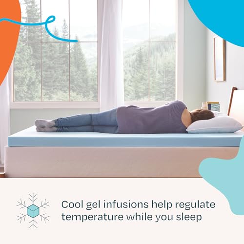 2 Inch Gel Infused Memory Foam Mattress Topper Queen Size A471