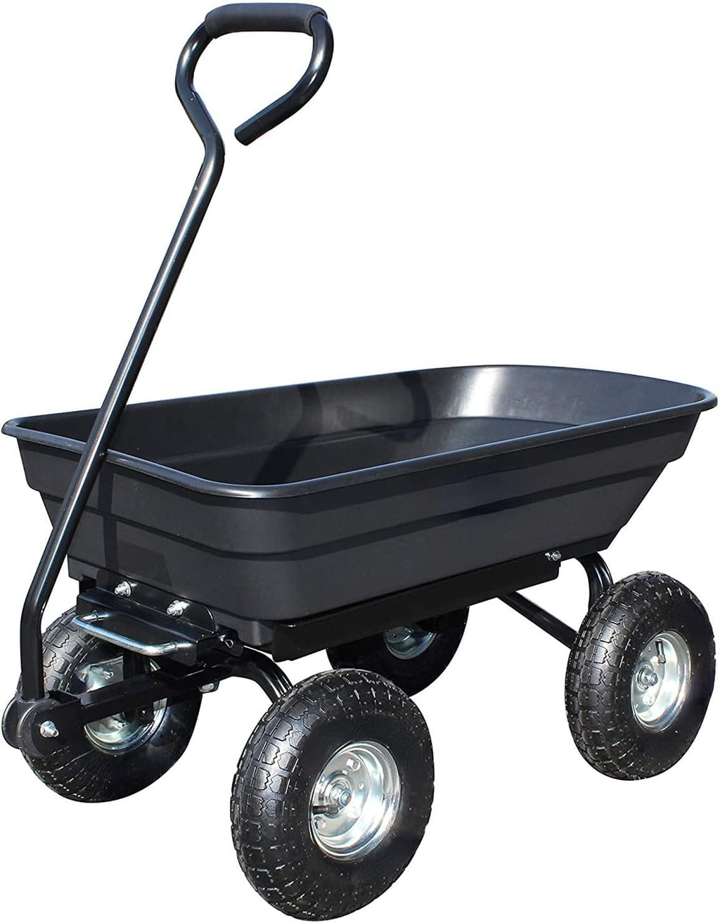 Heavy Duty Garden Dump Cart with Steel Frame and Pneumatic Wheels U3811