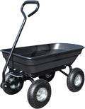 Heavy Duty Garden Dump Cart with Steel Frame and Pneumatic Wheels U3811