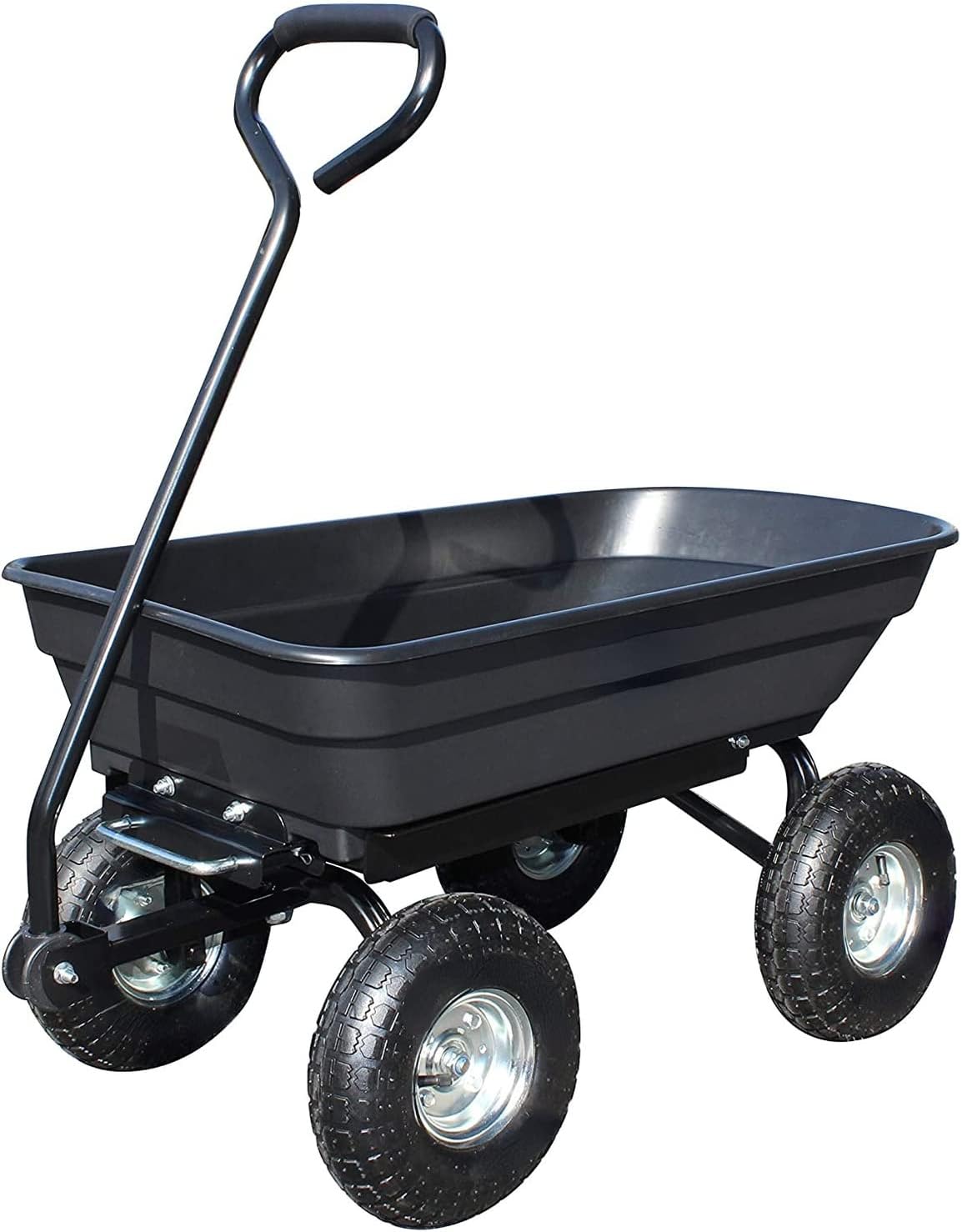 Heavy Duty Garden Dump Cart with Steel Frame and Pneumatic Wheels U3811