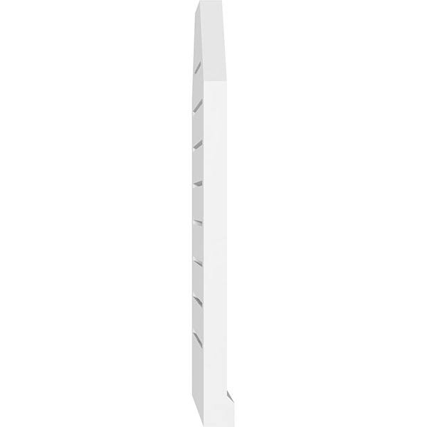 34x22W x 34x22H Octagonal Top Surface Mount PVC Gable Vent with Brickmoul T302