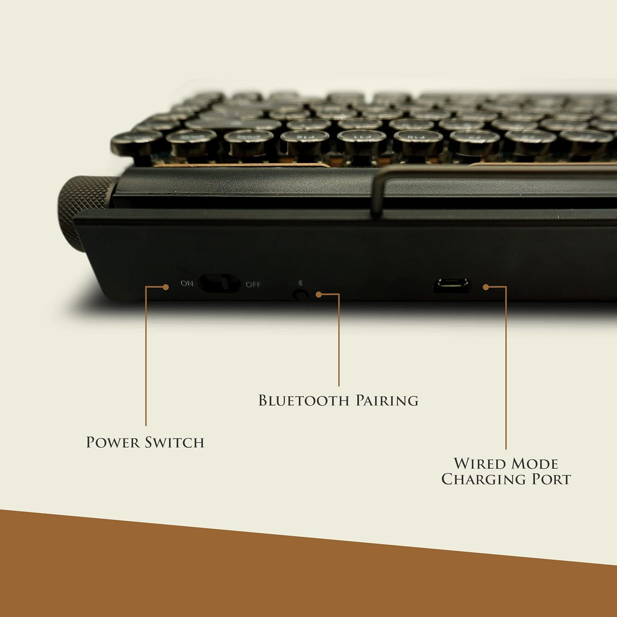 Wireless Mechanical Typewriter Keyboard G621