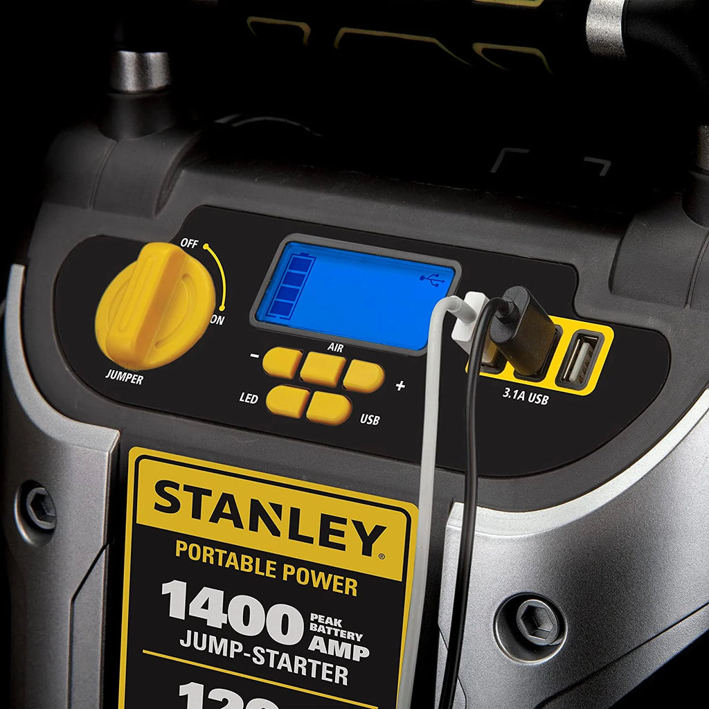 Digital Portable Power Station Jump Starter with Air Compressor and USB Ports W58596