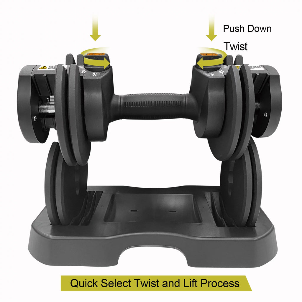 10-30lb Adjustable Dumbbell Pair with Stand P2630