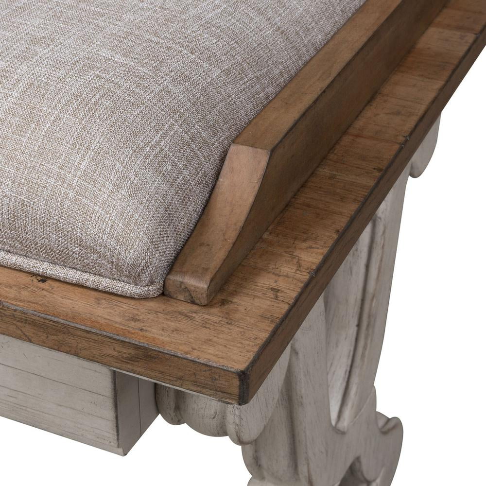 White Bed Bench D31625