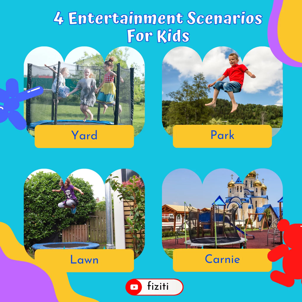 16FT Outdoor Recreational Trampoline with Basketball Hoop R179
