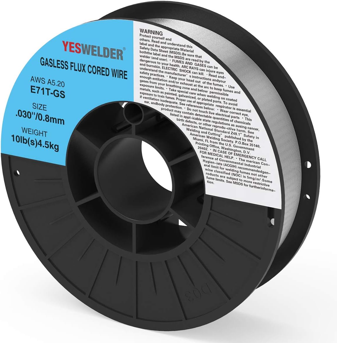 Flux Core Mig Wire, Mild Steel, .035 Diameter, 10-Pound Spool Pack of 2 P347