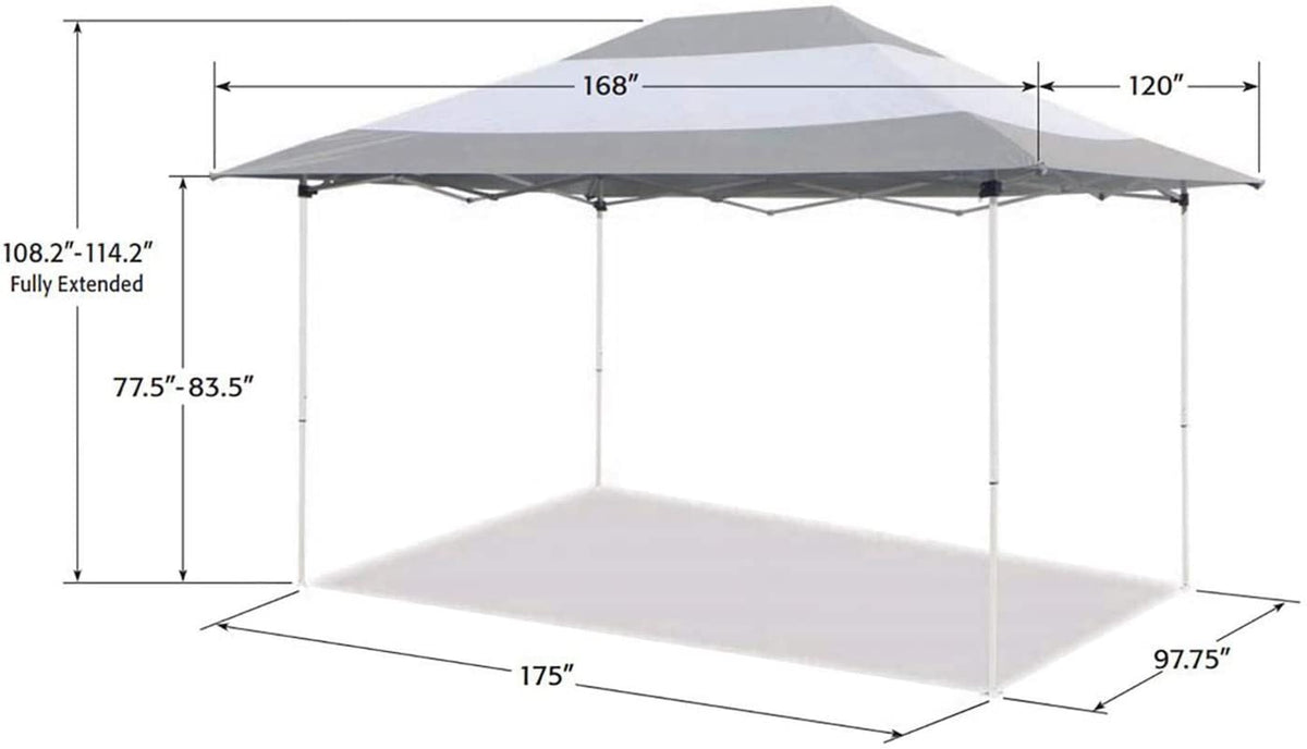 Instant Shade Outdoor Canopy Shelter Tent with Steel Frame and Rolling Bag V39842