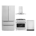 36 Dual Fuel Range, Wall Mount Range Hood, Refrigerator with Ice Maker and Dishwasher K70415