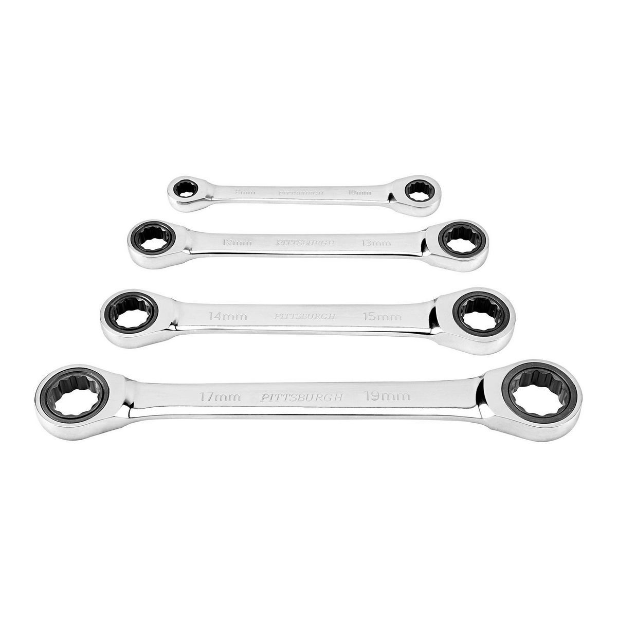 Metric Ratcheting Double Box End Wrench Set, 4 Piece J703206