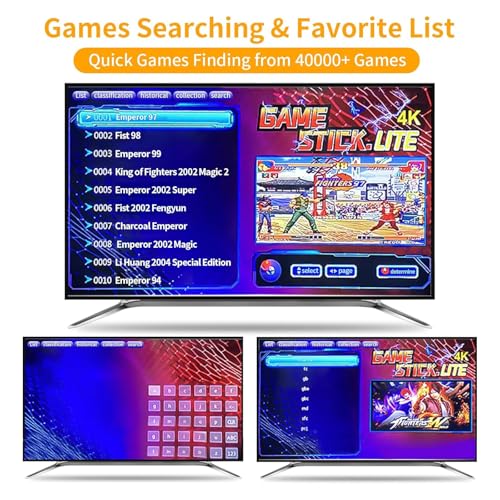 Wireless Retro Game Console Stick with 2.4G Wireless Controllers, 64GB D6554