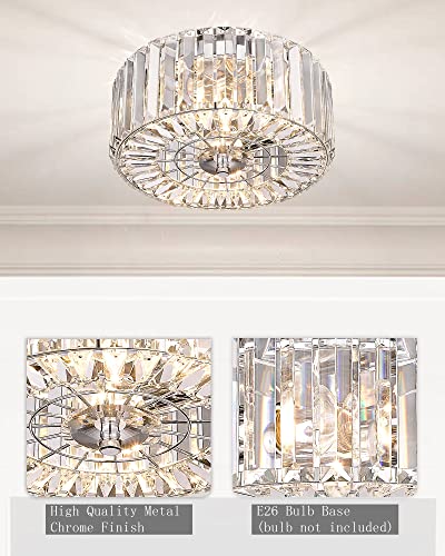 Chrome 2-Light Flush Mount Ceiling Light E2336