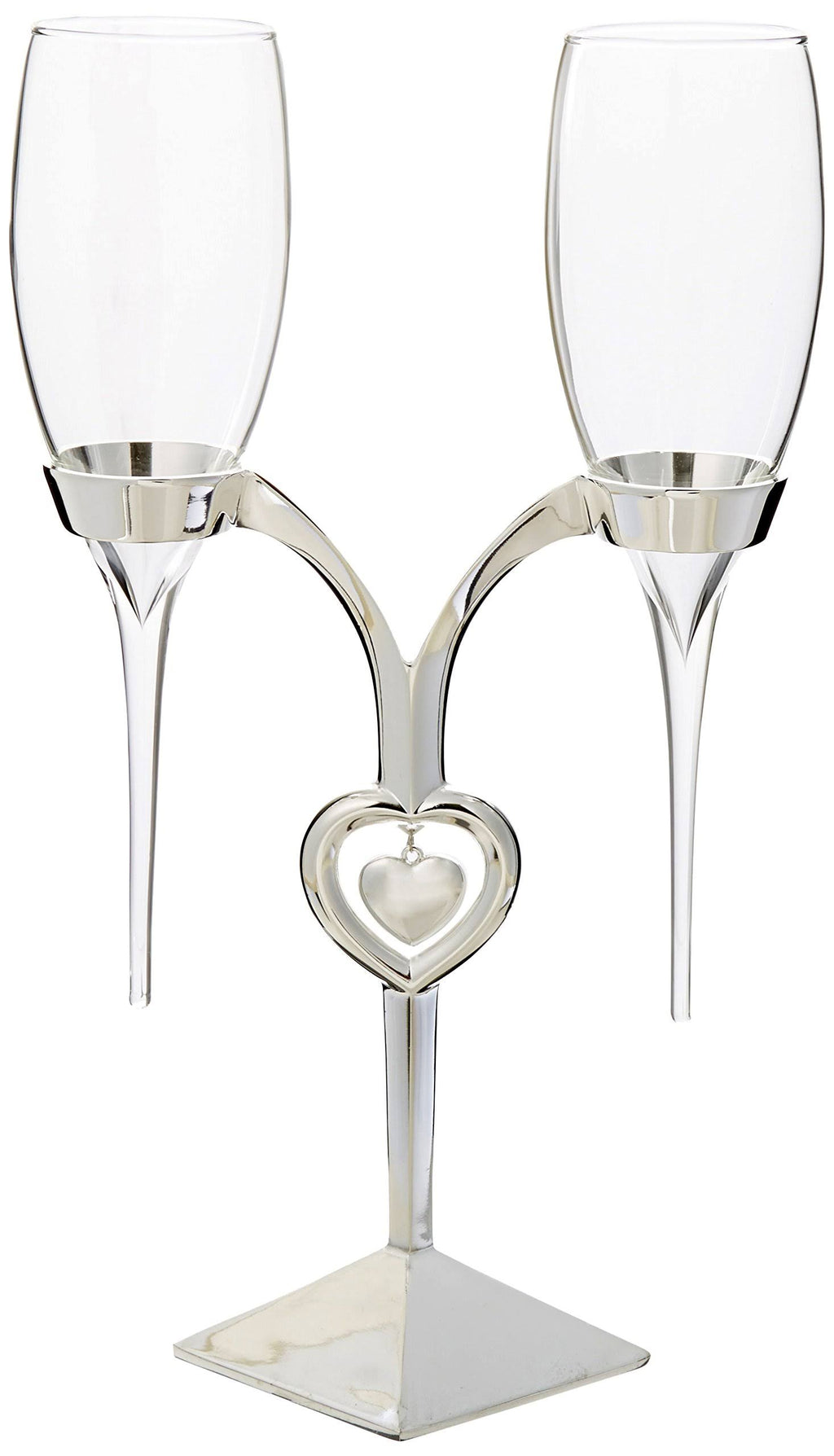 Glass Flutes with Silver Stand L440