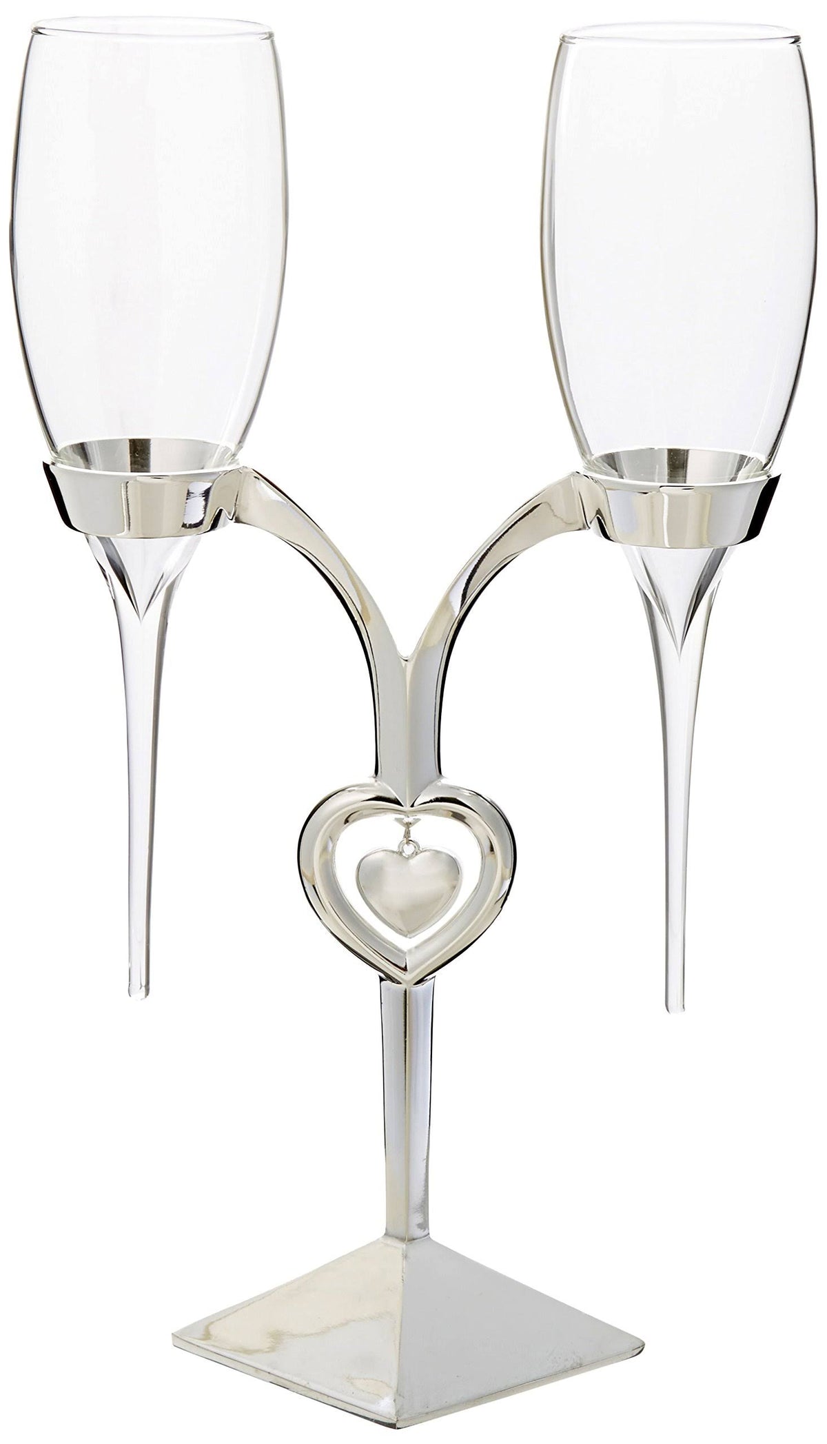 Glass Flutes with Silver Stand L440