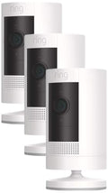 White Weather-Resistant Outdoor Camera with Color Night Vision O28895