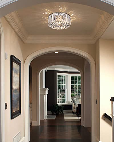 Chrome 2-Light Flush Mount Ceiling Light E2336