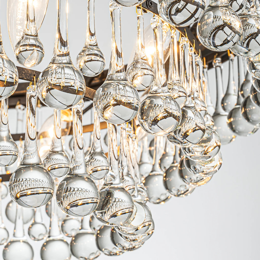 10-Light 3-Tier Drum Crystal Chandelier C4259