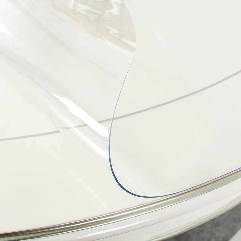 Clear Round PVC Table Protector 26 Inch 1.5mm Thick U9919