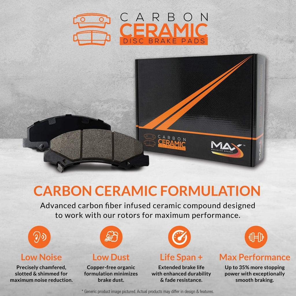 Max Brakes Premium XD Rotors with Carbon Ceramic Pads S440852