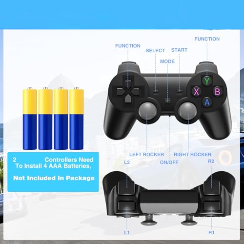 4K HD Game Stick with 128+256G TF Cards and Dual Controllers A165