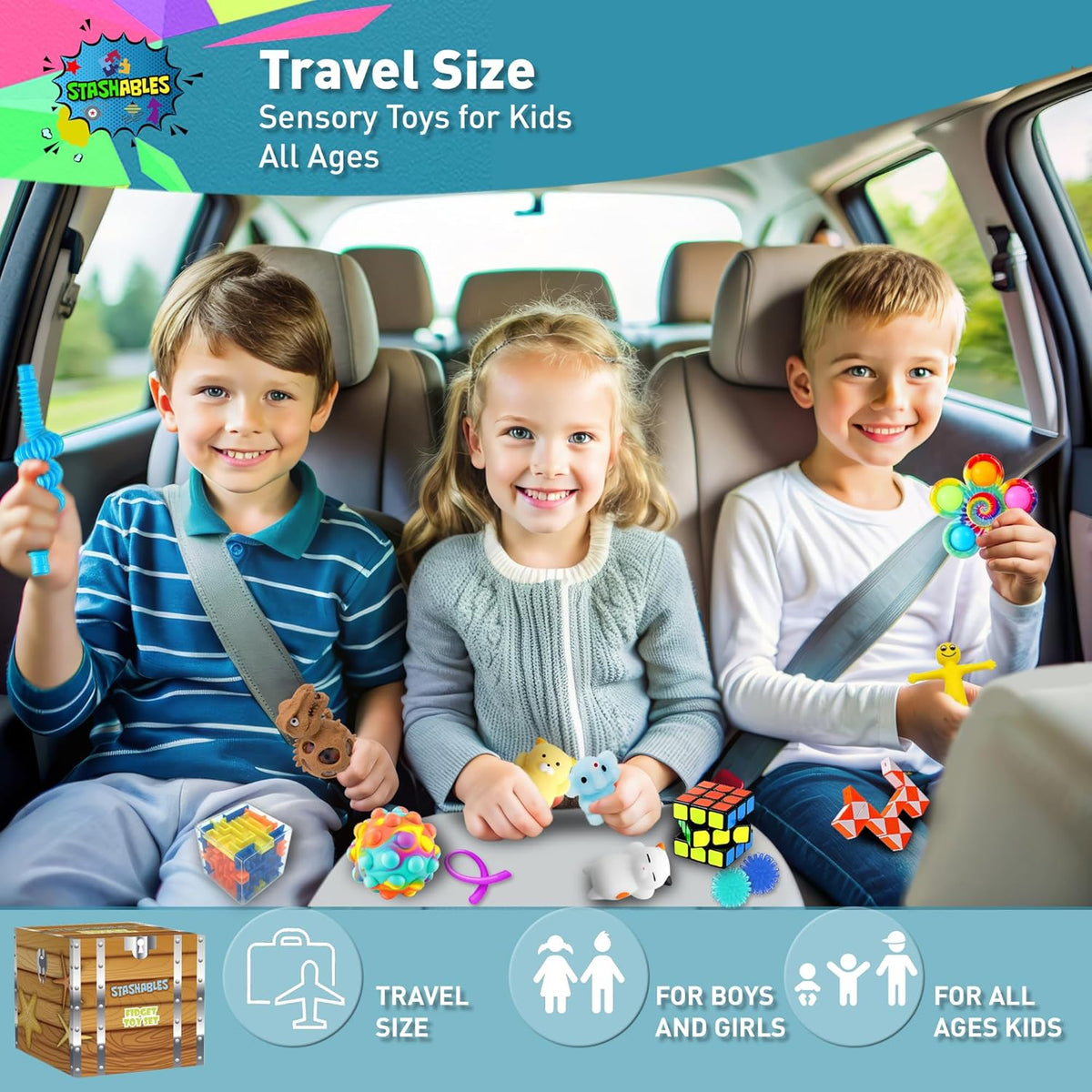 35pcs Fidget Toys Pack with Stress Balls and Fidget Cube K98119