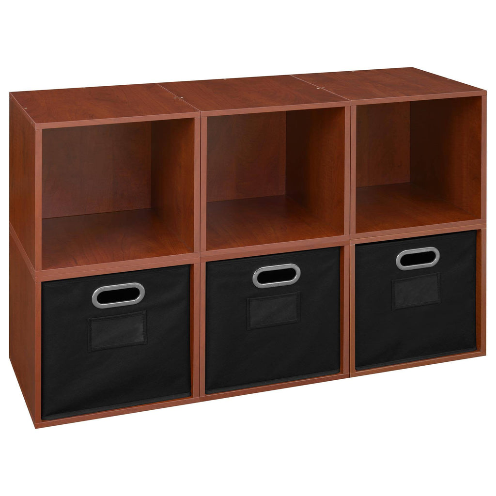 6 Cube Storage Set with 3 Canvas Bins Z96088