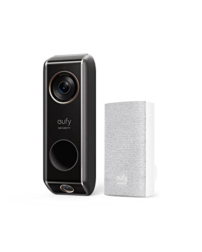 Wired Video Doorbell with Dual Cam, 2K HDR, No Monthly Fee E481263