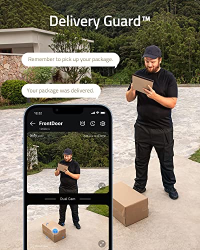 Wired Video Doorbell with Dual Cam, 2K HDR, No Monthly Fee E481263