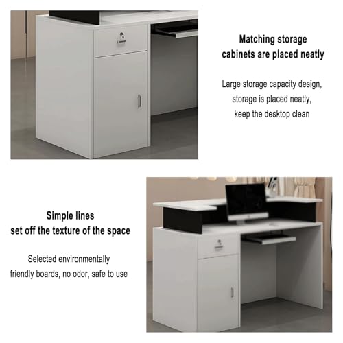 Lockable Wooden Reception Desk with Led Light R90539