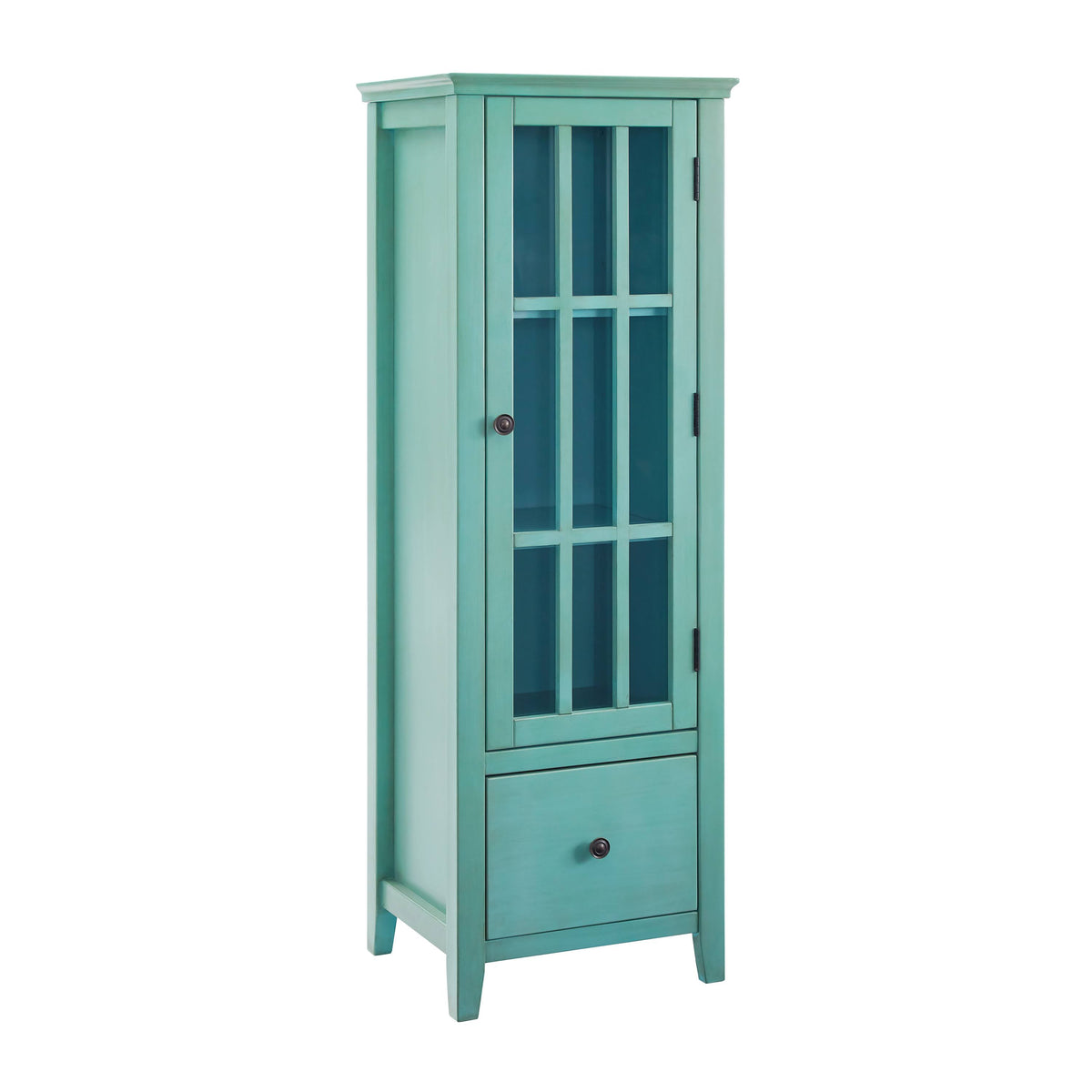 Green Glass Door Display Cabinet A81594