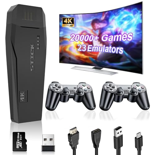 Wireless Retro Game Console Stick with 2.4G Wireless Controllers, 64GB D6554