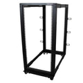 25U Adjustable Depth Open Frame 4 Post Server Rack Cabinet with Casters and Cable Management Hooks A854789