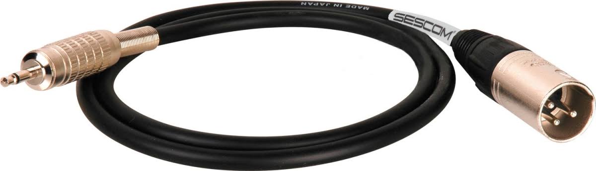 Mogami Cable 3-Pin XLR Male to 3.5 mm Mini TS Male 75 ft. Red R6811