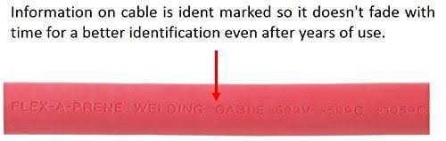 #4 Gauge AWG Welding Battery Cable Red 600 V 30 Feet I45051