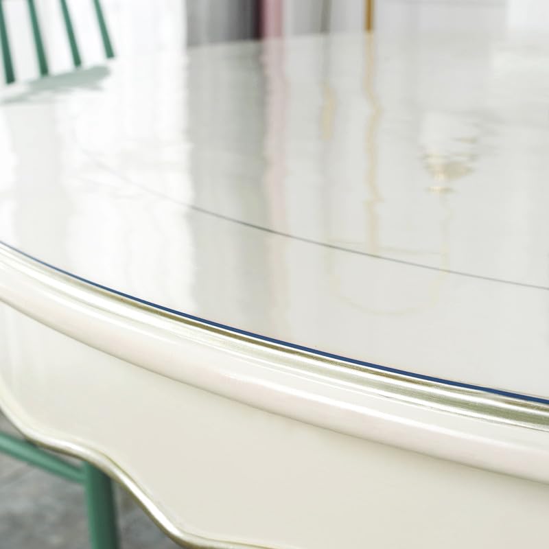 Clear Round PVC Table Protector 26 Inch 1.5mm Thick U9919