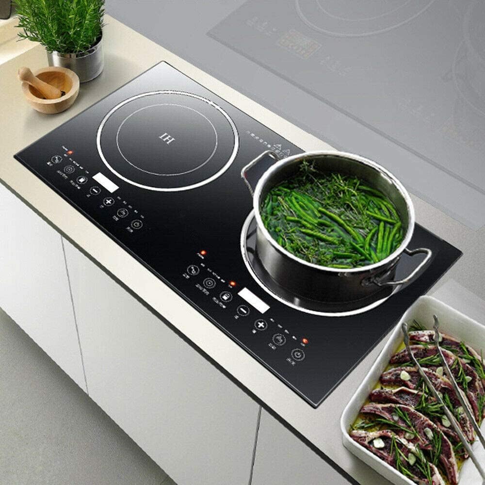 1200W Electric Dual Induction Cooktop Stainless Steel U89180
