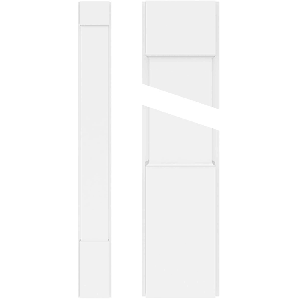 Smooth PVC Pilaster with Capital & Base (Pair) S9679