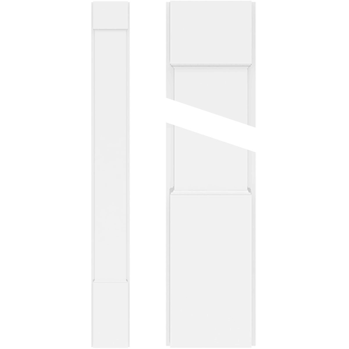 Smooth PVC Pilaster with Capital & Base (Pair) S9679