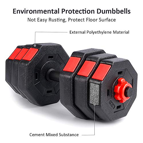 Set of 2 Adjustable Dumbbell Barbell Weight Set B822
